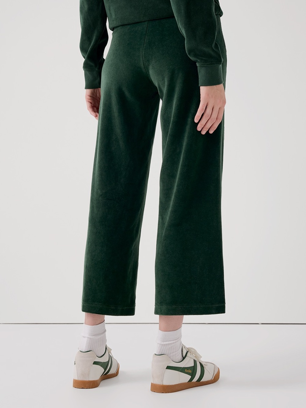 Pact Green Velour Pants Sz Medium